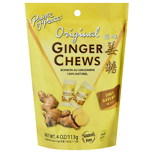 Prince Of Peace 100% Natural Original Ginger Candy Chews 4 Oz