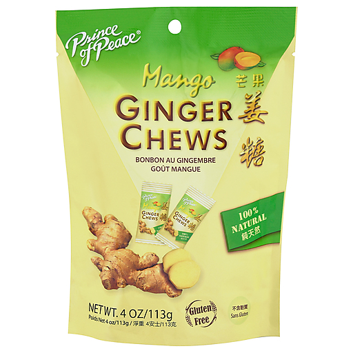 Prince Of Peace Mango Ginger Chews - 4 Oz