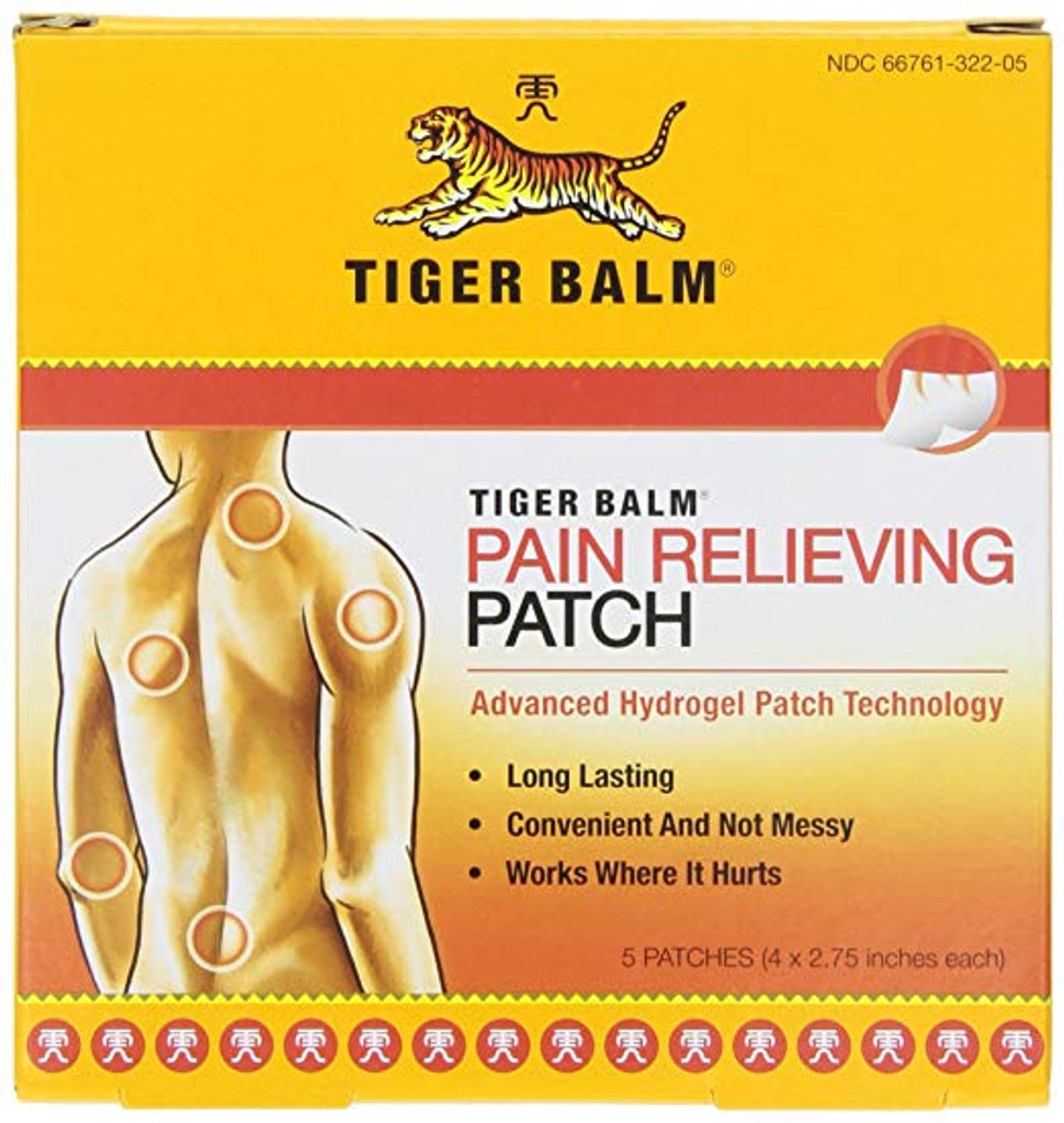 Tiger Balm Pain Relieving Patch, 5 Patches