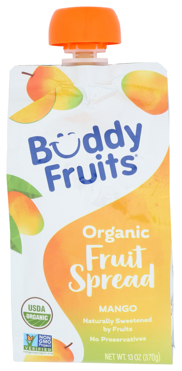 Buddy Fruits Fruit Spread, Organic, Mango 13 Oz