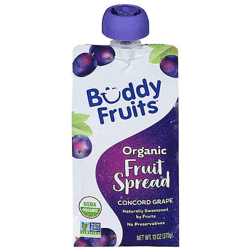 Buddy Fruits Fruit Spread, Organic, Concord Grape 13 Oz