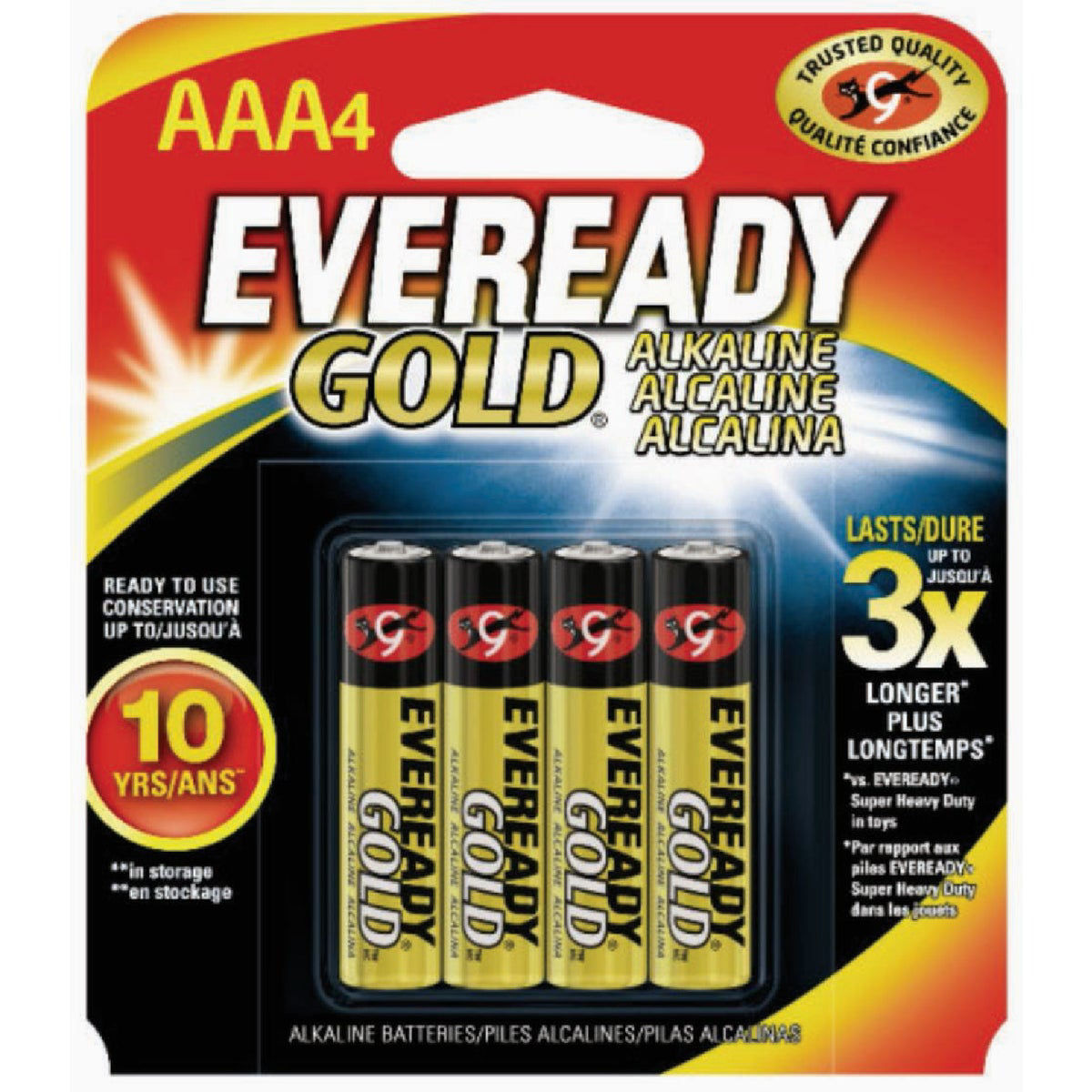 Energizer Eveready Gold Alkaline Batteries AAA