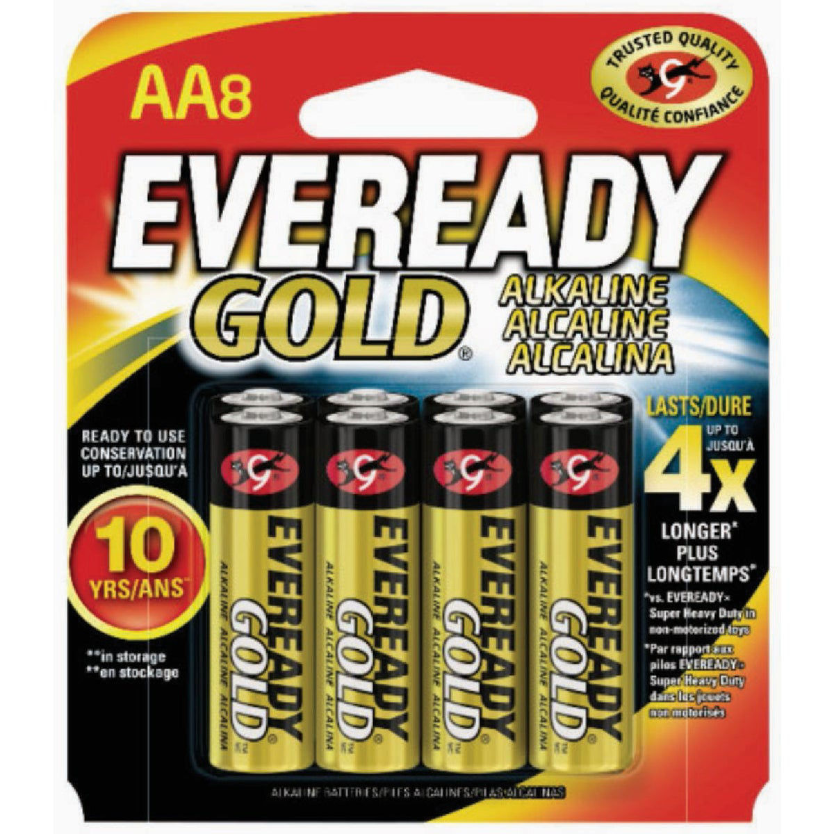 Eveready Gold Alkaline Batteries - AA 8