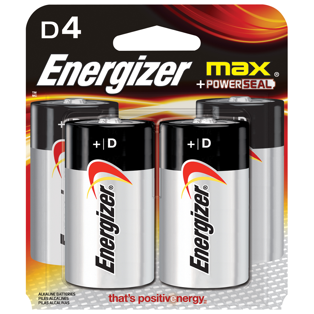 Energizer 4pk Max Alkaline D Cell Batteries