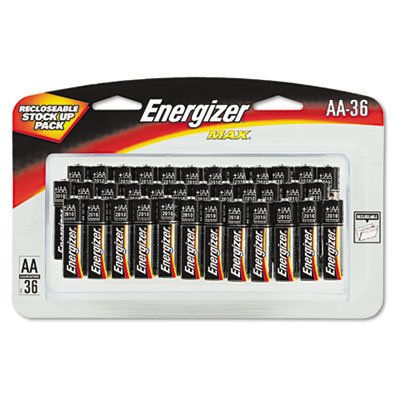 Energizer MAX Alkaline Batteries Pack 36 Batteries/AA Battery