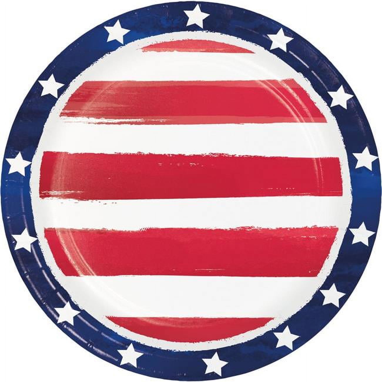 Creative Converting Plt7 Ss 12/8ct Painterly Patriotic