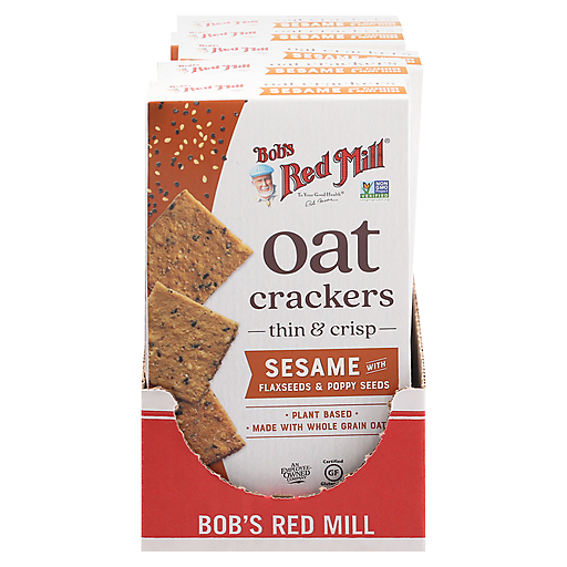Bob's Red Mill Sesame With Flaxseeds & Poppy Seeds Oat Crackers
