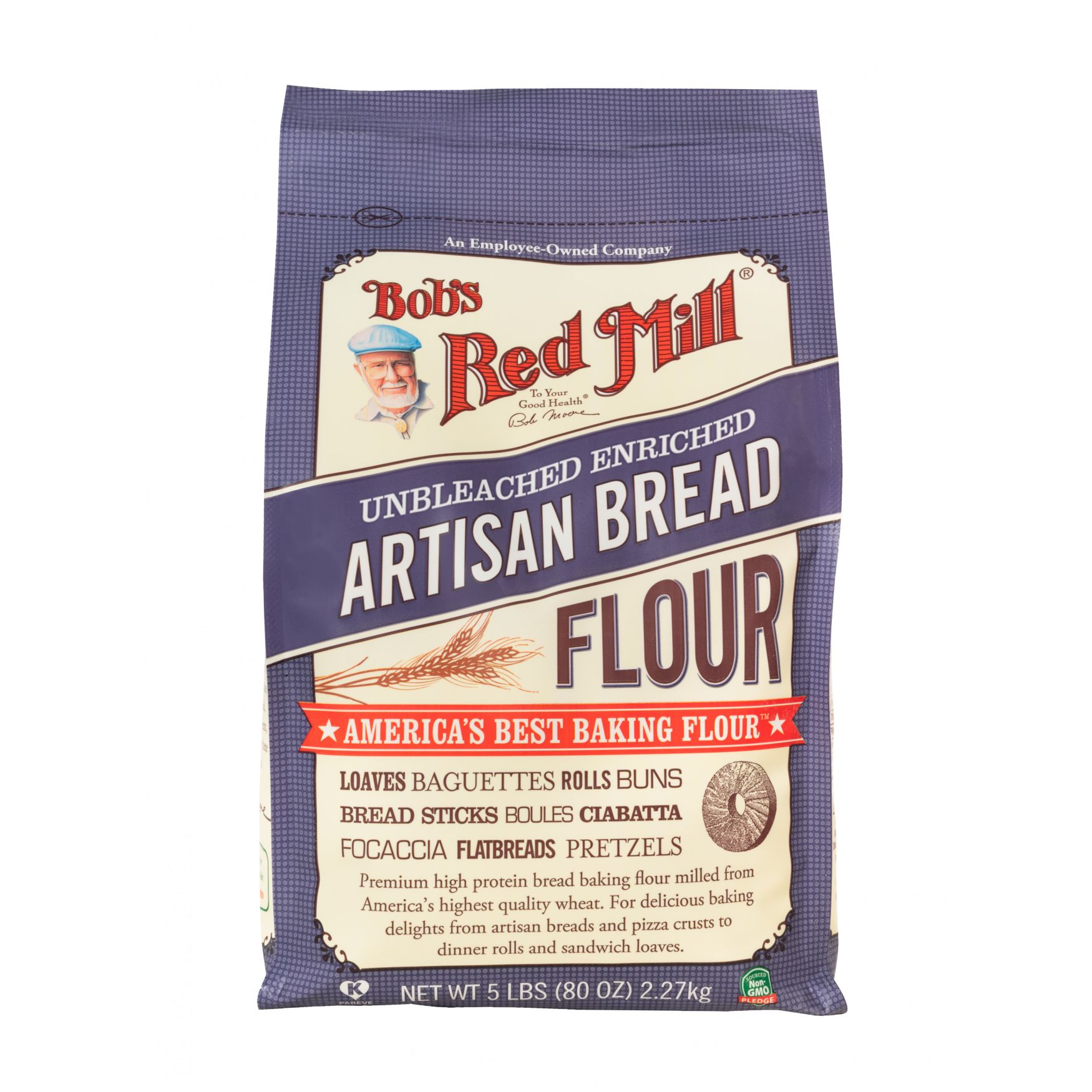 Bob's Red Mill Flour, Artisan Bread, Unbleached Enriched 5 Lb