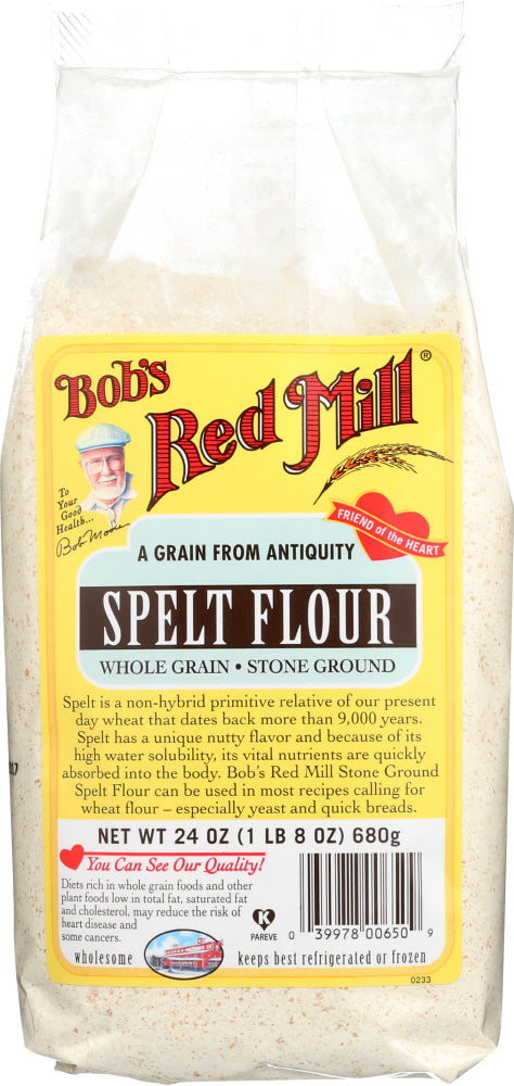 Bob's Red Mill Spelt Flour Whole Grain Stone Ground, 24 Oz