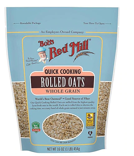 Bob's Red Mill Whole Grain, Quick Cooking Rolled Oats - 16 Oz