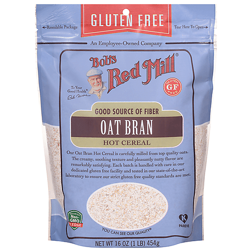 Bob's Red Mill Gluten Free Oat Bran Hot Cereal, 16 Oz