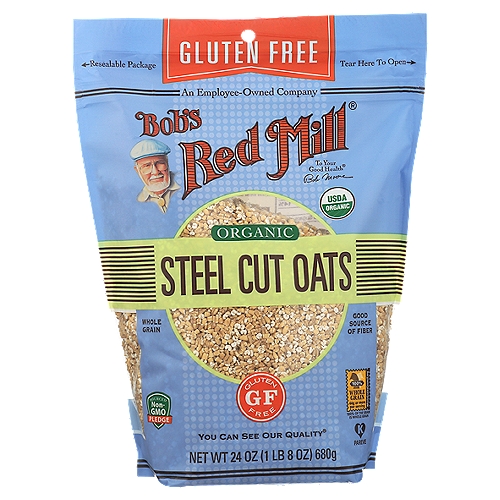 Bob's Red Mill Gluten Free Organic Steel Cut Oats - 24oz