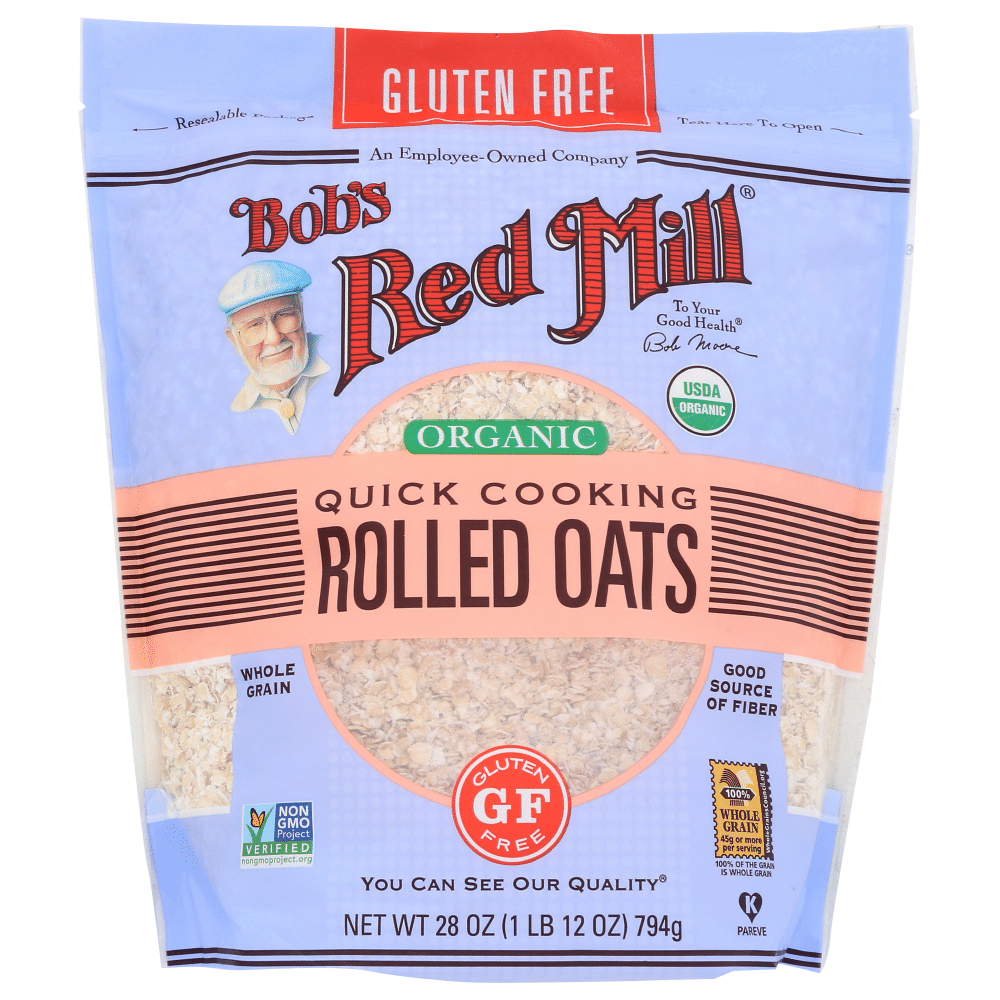 Bob's Red Mill Gluten Free Organic Quick Cooking Rolled Oats - 28oz