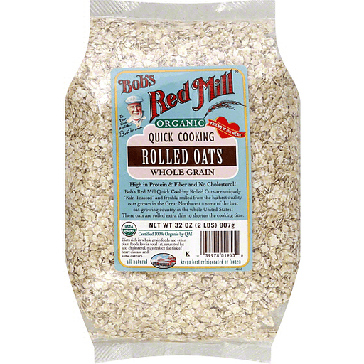 Bob's Red Mill Organic Quick Cooking Rolled Oats, 32 Oz