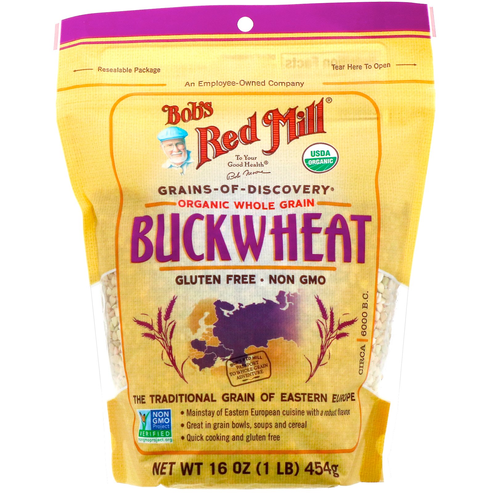 Bob's Red Mill Organic Whole Grain Buckwheat Groats -- 16 Oz