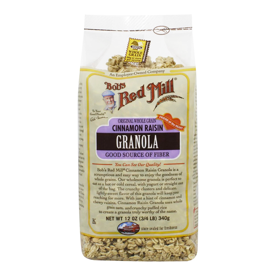 Bob's Red Mill Cinnamon Raisin, Lightly Sweetened Granola - 12 Oz
