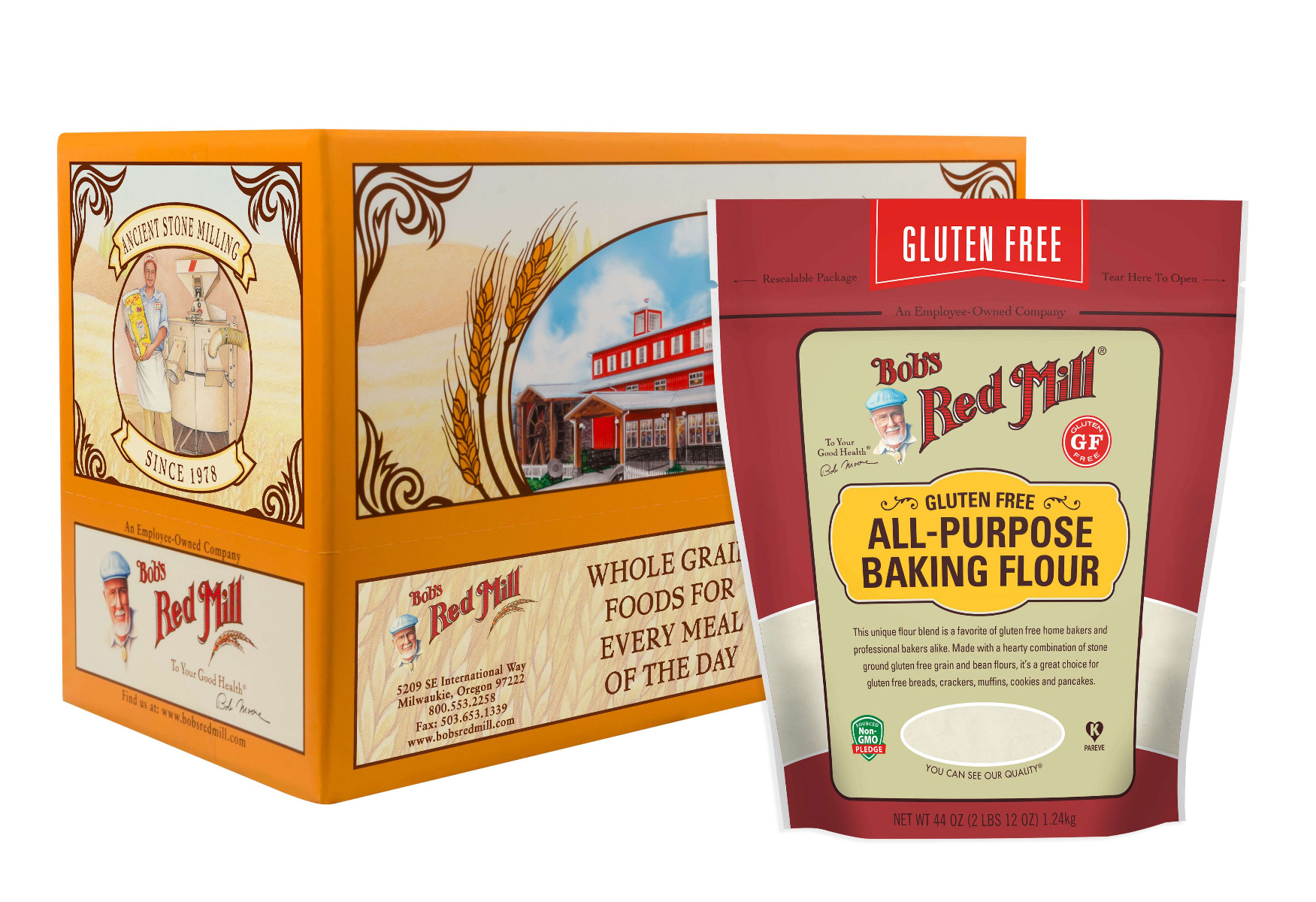 Bob's Red Mill Gluten Free All Purpose Baking Flour 44 Oz Pouch 4ct Case