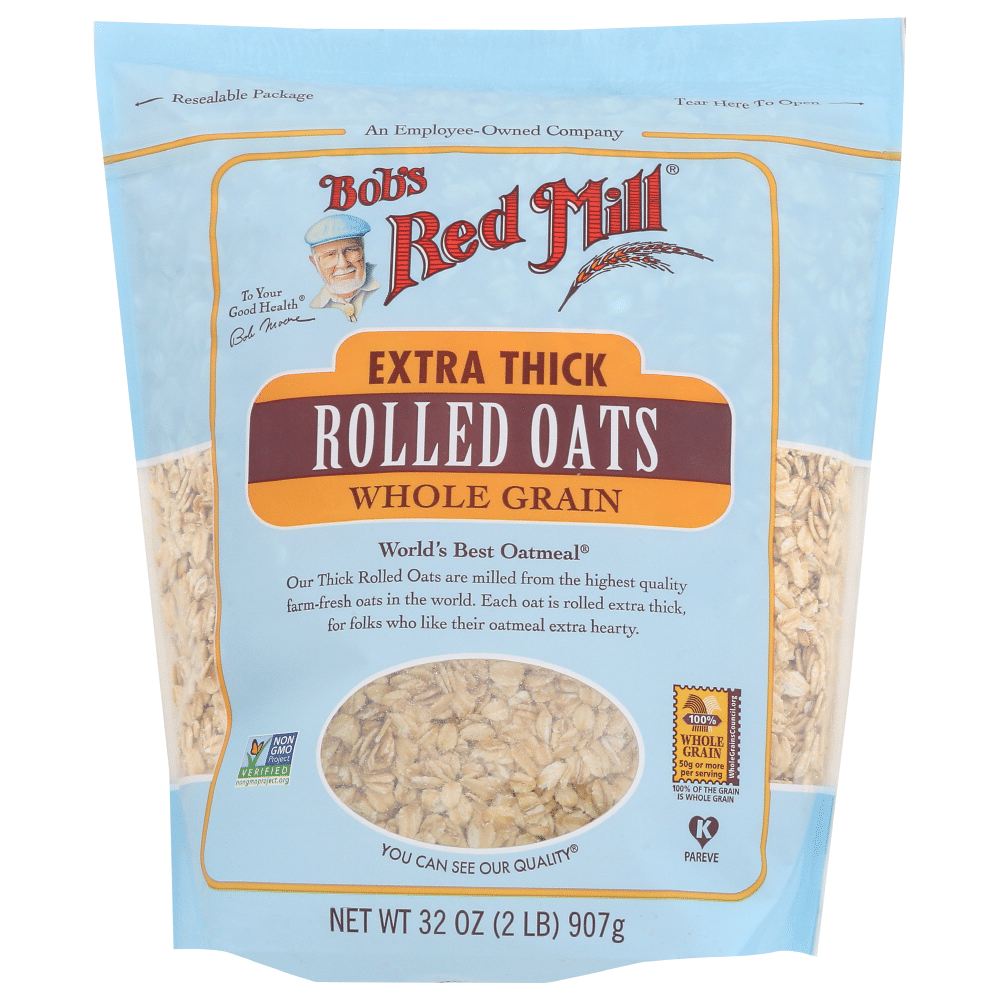 Bob's Red Mill Rolled Oats, Whole Grain, Extra Thick 32 Oz