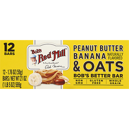 Bob's Red Mill Peanut Butter Banana & Oats Bar 1.76 Oz Wrapper