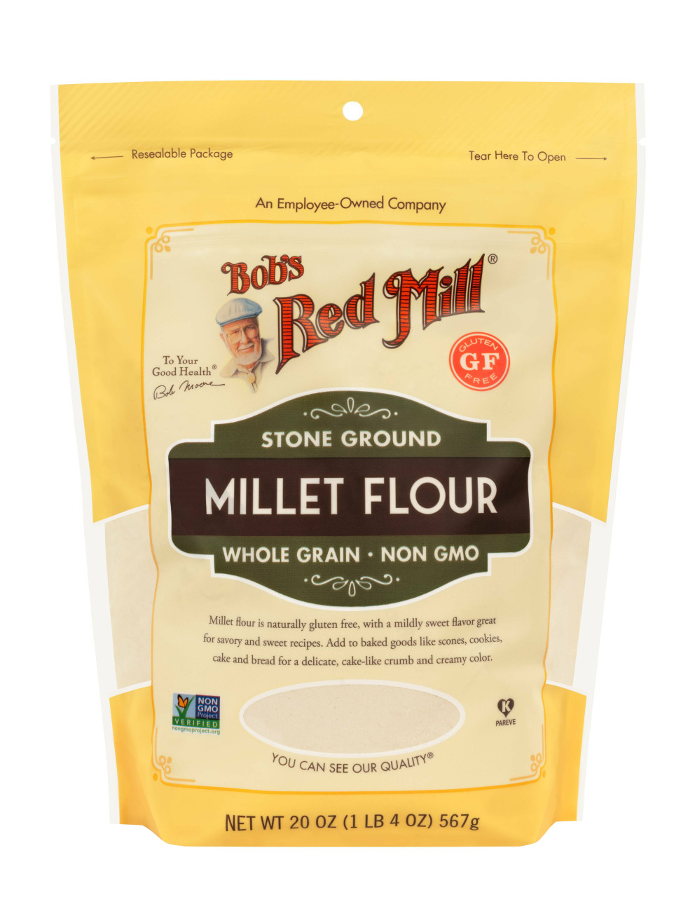 Bob's Red Mill Gluten Free Stone Ground Millet Flour - Case Of 4