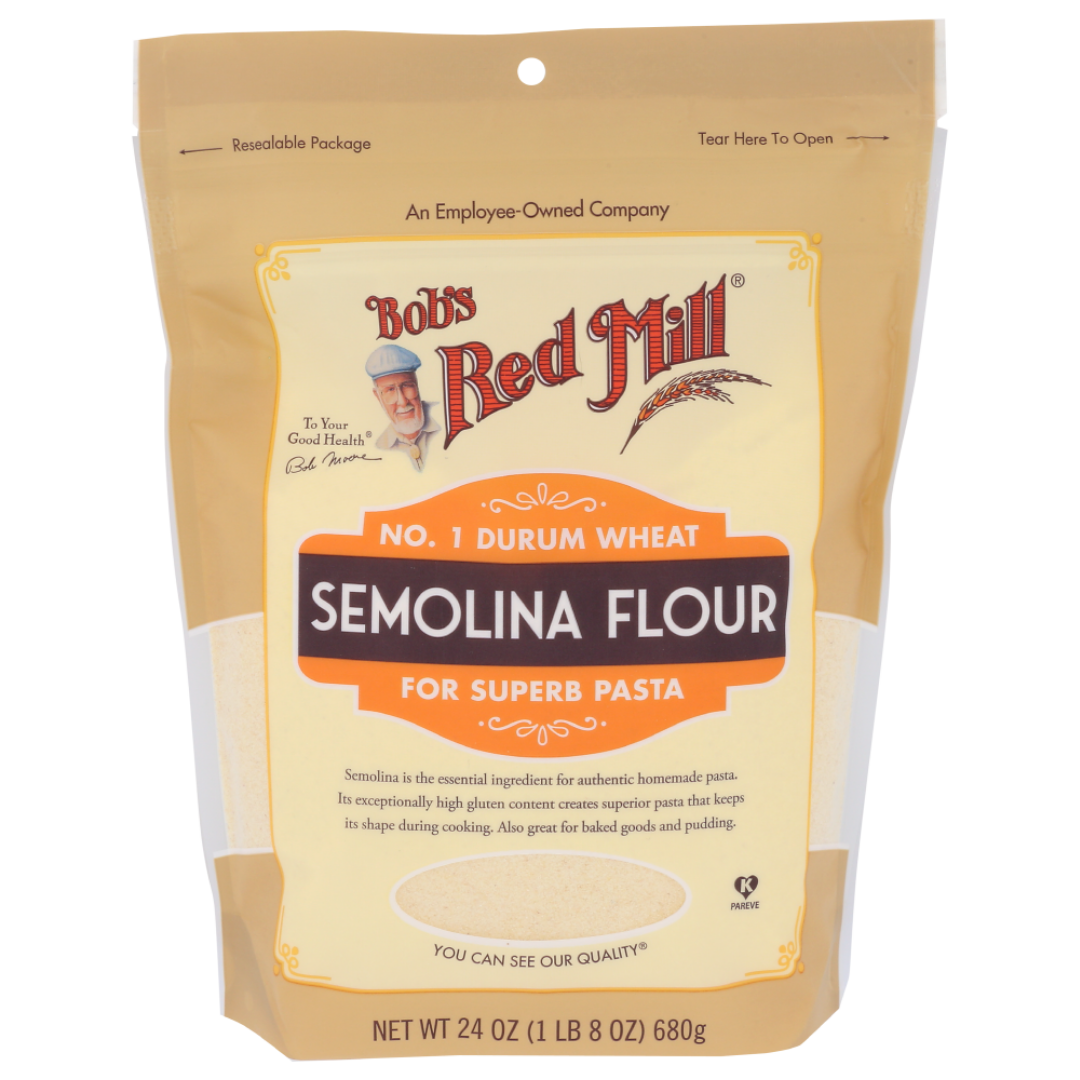 Bob's Red Mill Semolina Pasta Flour 24 Oz Pouch - 4ct Case