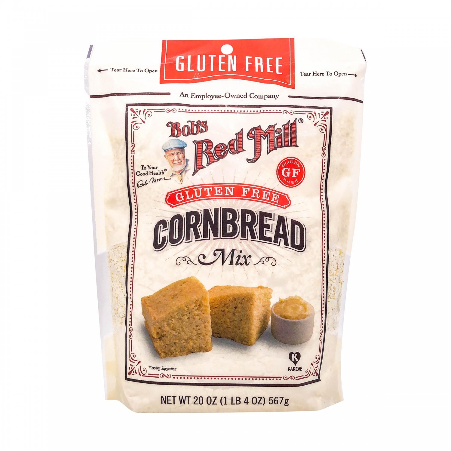 Bob's Red Mill Gluten Free Cornbread Mix 20 Oz Pouch - 4ct Case
