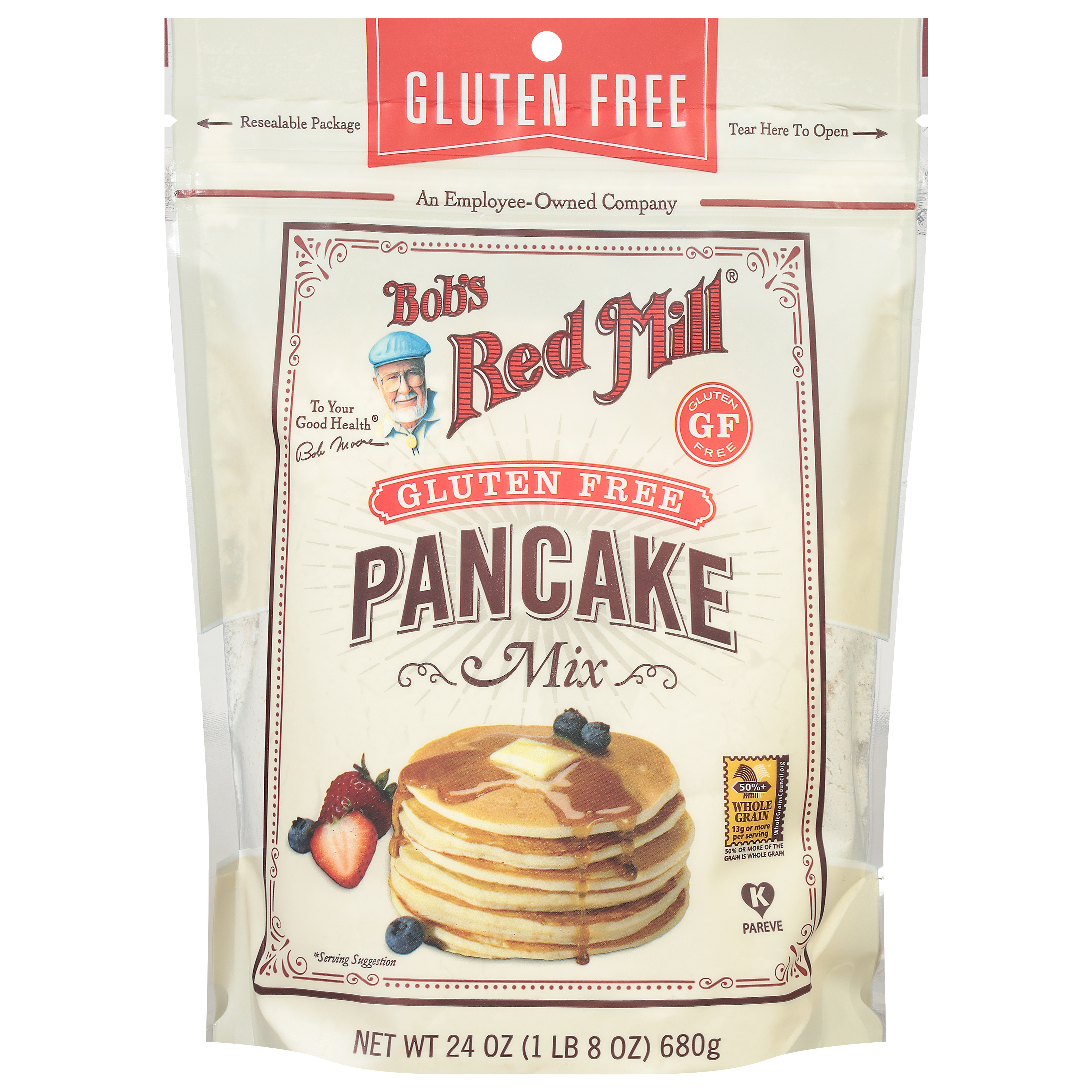 Bob's Red Mill Gluten Free Pancake Mix 24 Oz Pouch - 4ct Case