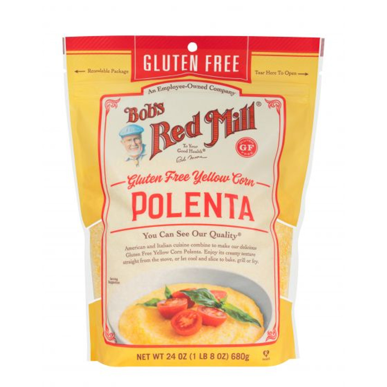 Bob's Red Mill Gluten Free Corn Grits Polenta 24 Oz Pouch - 4ct Case