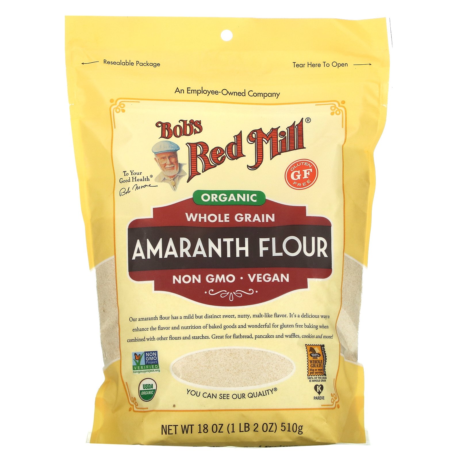 Bob's Red Mill Whole Grain Organic Amaranth Flour 18 Oz