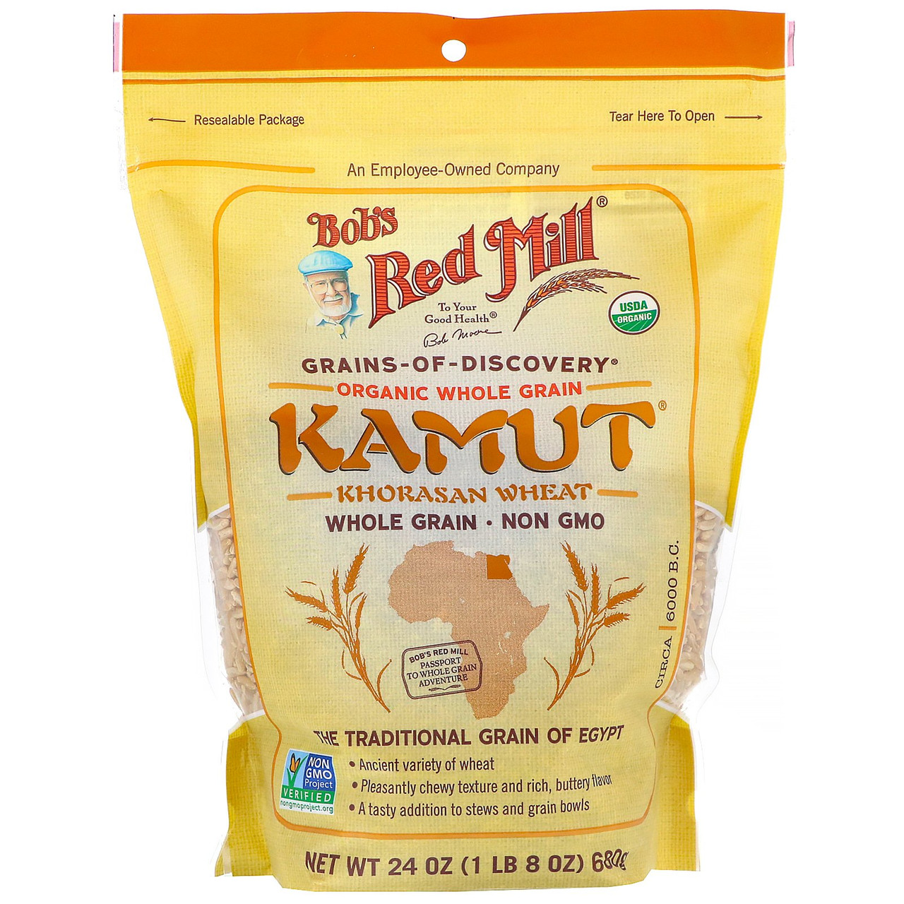Bob's Red Mill Organic Whole Grain Kamut Berries, 24 Oz