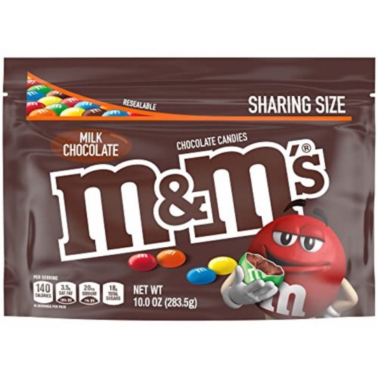 M&M's Chocolate Candies, Milk Chocolate, Sharing Size 10 Oz
