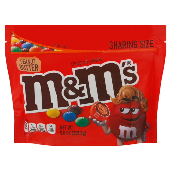 M&M's Chocolate Candies, Peanut Butter, Sharing Size 9 Oz