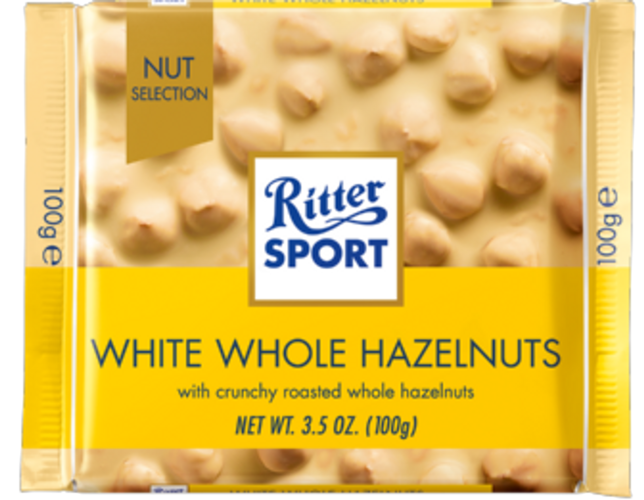 Ritter Sport White Chocolate W/ Whole Hazelnut (100g)