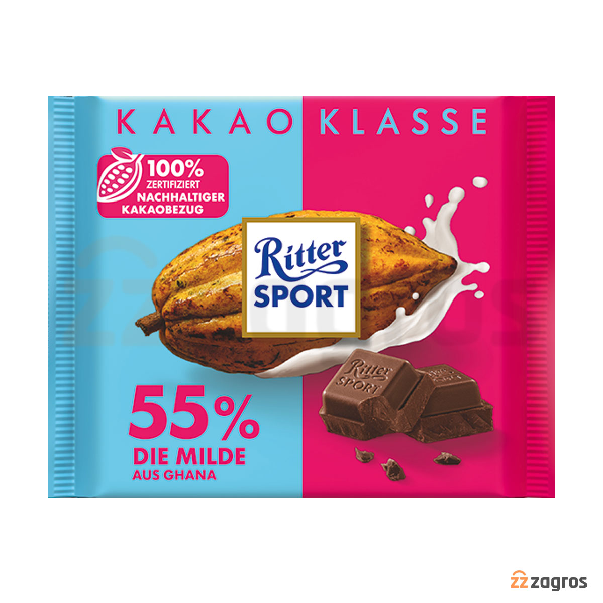 Ritter Sport Kakao-Klasse 55% Die Milde Aus Ghana 100g