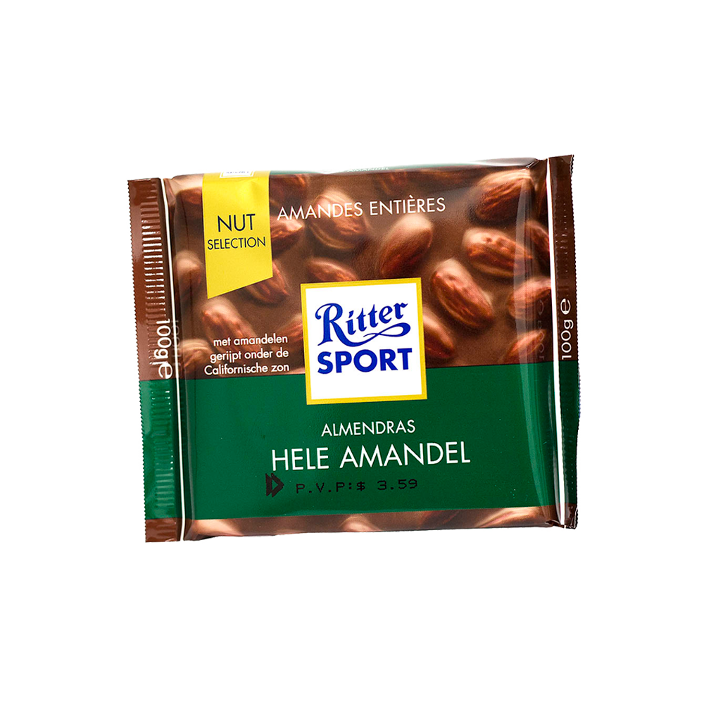 Ritter Sport Chocolate Con Almendras 100 G