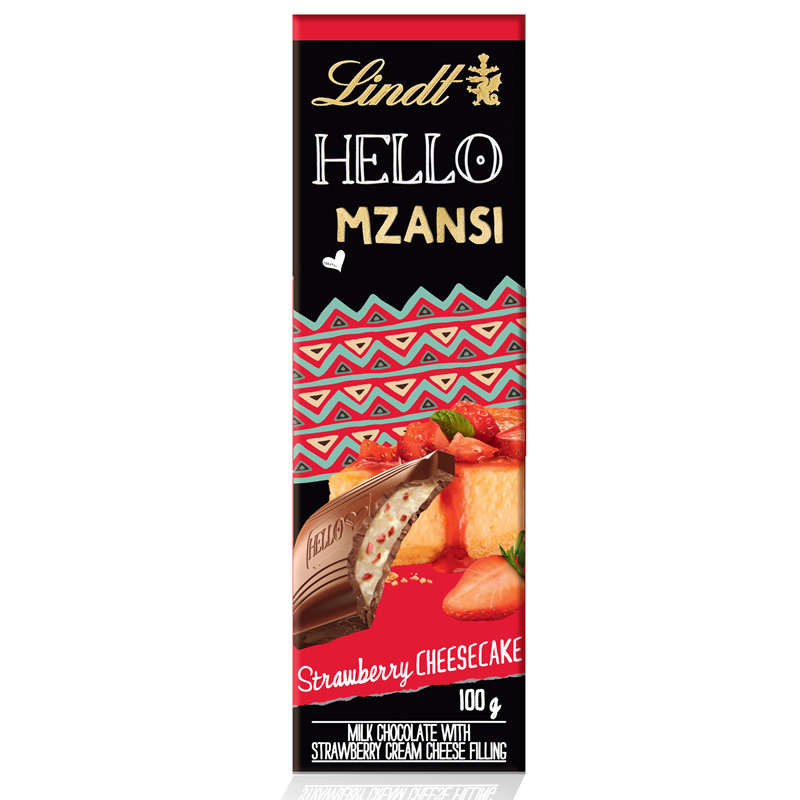 Lindt Hello Strawberry Cheesecake Milk Chocolate 100 G
