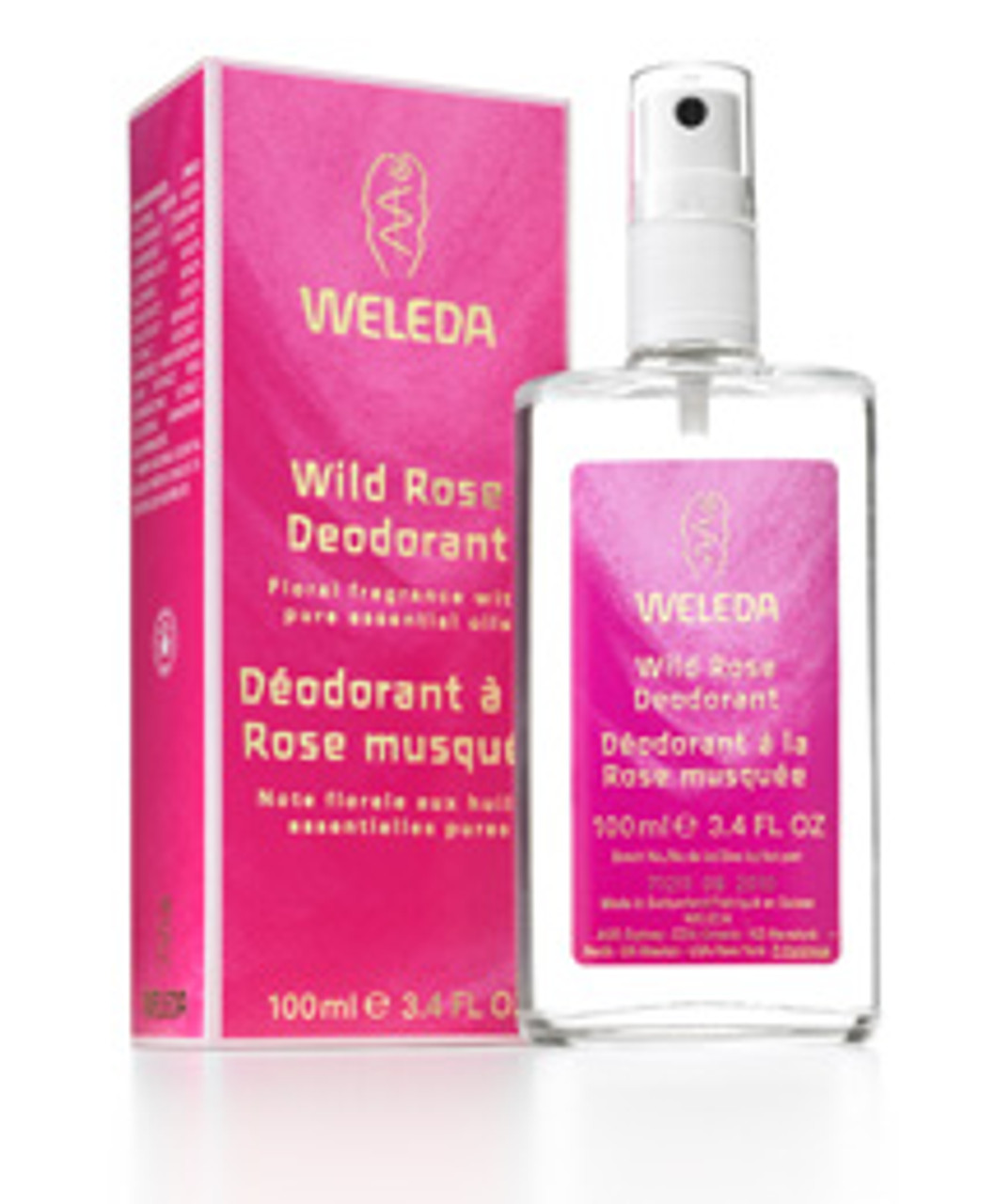 Weleda Deodorant Spray, 24 Hour, Wild Rose 3.4 Fl Oz