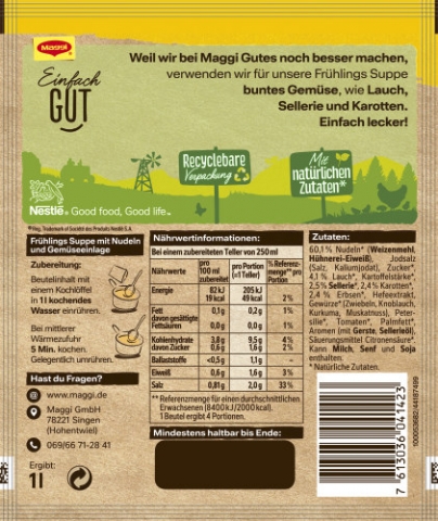 Maggi Frühlings-Suppe Mit Viel Gemüse