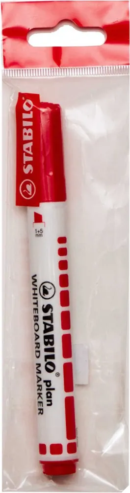 Stabilo Táblamarker, 1-5 Mm, Vágott, "Plan", Piros