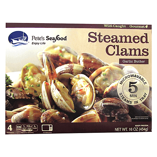 Pete's Seafood Steamed Clams, In Garlic Butter