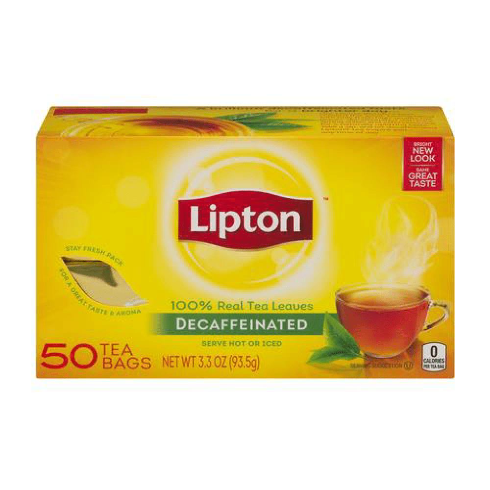 Lipton Black Tea, Decaf, Decaffeinated, Tea Bags