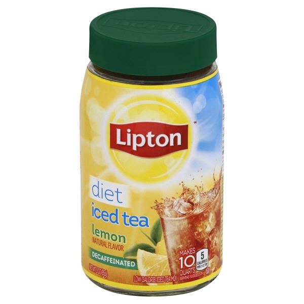 Lipton Diet Decaffeinated Lemon Black Iced Tea Mix 10 Qt
