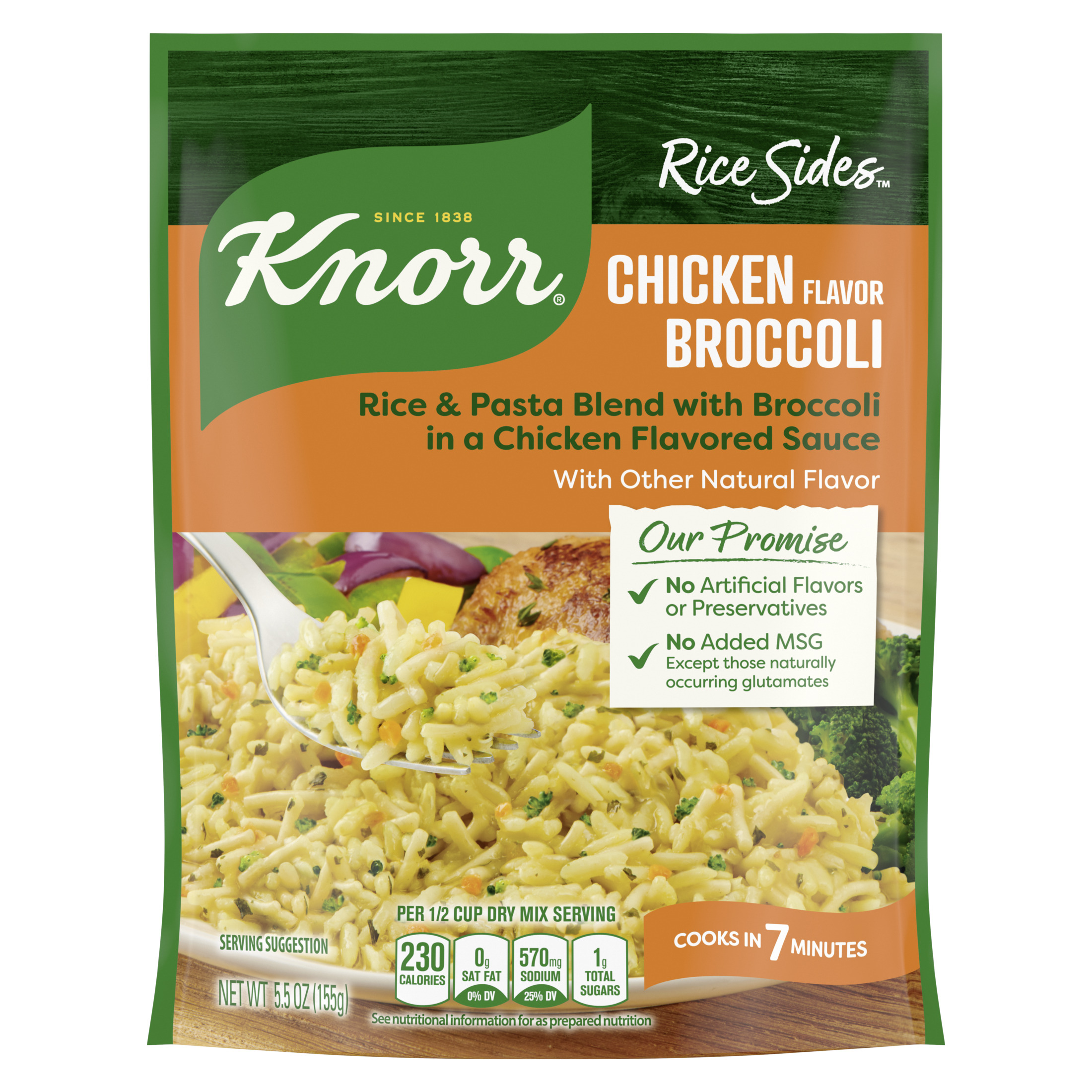 Knorr Rice Sides, Chicken Broccoli Flavor 5.5 Oz