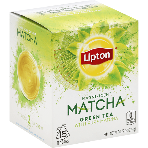 Lipton Green Tea, Magnificent Matcha, Bags