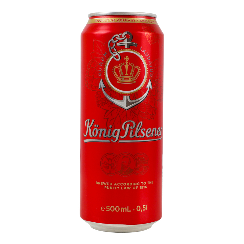 Konig Пиво 0.5л 4.9% Світле Pilsener З/б