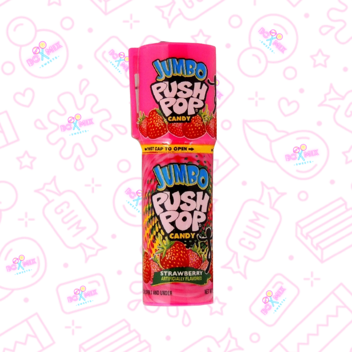 Push Pop Jumbo Individually Wrapped Candy Lollipop Suckers