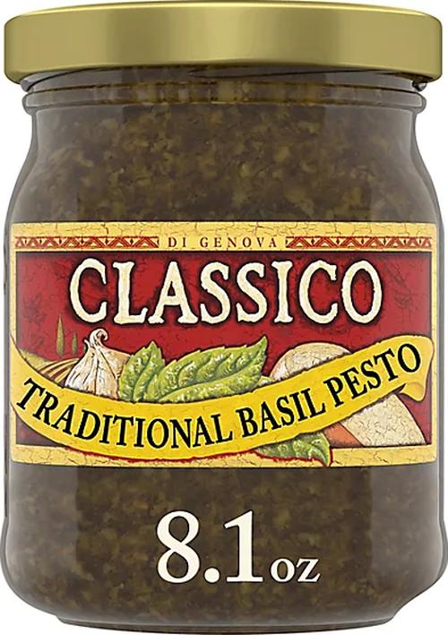 Classico Signature Recipes Sauce & Spread Traditional Basil Pesto Jar - 8.1 Oz