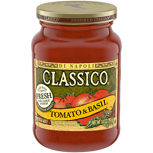Classico Tomato And Basil Pasta Sauce, 14 Oz Jar