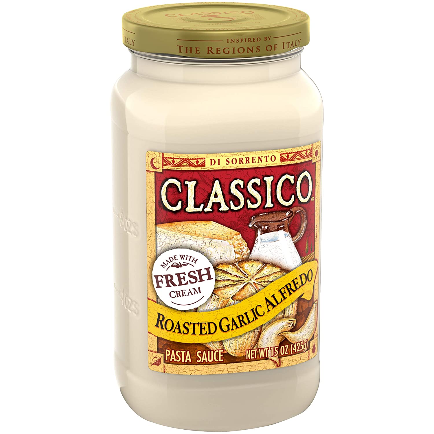 Classico Roasted Garlic Alfredo Pasta Sauce, 15 Oz Jar