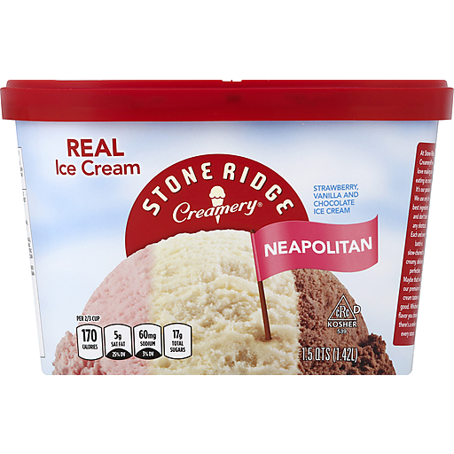 Stone Ridge Creamery Ice Cream, Neapolitan